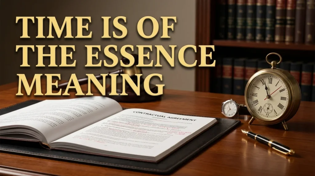 Time Is of the Essence Meaning